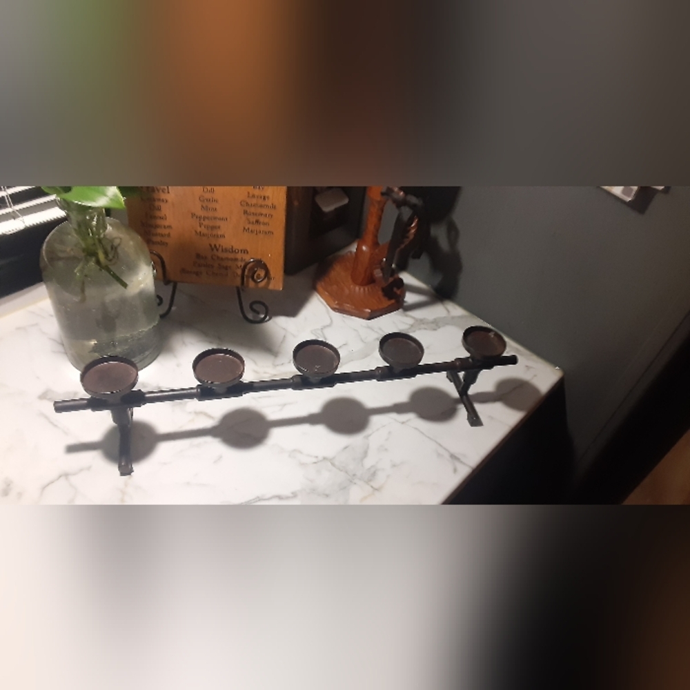 Beautiful Vintage Iron 5 Candle Holder/Centerpiece